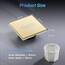 BSEED WLAN Smart Touch Lichtschalter (Neutralleiter Erforderlich) Alexa und Google Home Work mit Tuya WIfI Schalter aus Glas 3 Fach 1 Weg Gold, 2 Pack