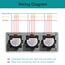 BSEED Drei Fach Smart Alexa Lichtschalter aus Glas, WiFi Touch Wandschalter 3 Fach 1 Weg (Neutralleiter Erforderlich), Alexa/Tuya/Google Home-kompatible 228mm * 86mm Grau