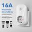 HBN Funksteckdosen Set aus 4 Funksteckdose mit 1 Fernbedienung, Ferngesteuerte Stecker für Weihnachtsschmuck, Haushaltsgeräte, Reichweite 30m, 3680 Watt / 16A, Weiß