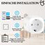 Echos Smart Wi-Fi 3-teilig App-gesteuert mit Energiemonitor Sprachsteuerung mit Google Home und Alexa Smart Home Intelligente Steckdose