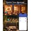 HBN WLAN Steckdose Outdoor mit 2 Ausgänge, 16A 3600W Smart Außensteckdose, IP54 Wasserdicht, Wifi Doppelsteckdose Außen, Kompatibel mit Alexa und Google Assistant, 1,5m Kabel