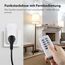 HBN Funksteckdosen Set aus 4 Funksteckdose mit 1 Fernbedienung, Ferngesteuerte Stecker für Weihnachtsschmuck, Haushaltsgeräte, Reichweite 30m, 3680 Watt / 16A, Weiß