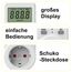 NOVKIT Stromzähler für Steckdose, Energiekostenmessgerät, Stromverbrauchsmesser mit Speicherfunktion (230V / 16A / 3680W) (1)