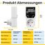 Offgridtec Digitaler Timer-Steckdosenadapter mit LCD-Display, Schuko-Stecker-Timer mit 18 konfigurierbaren Programmen, Zufalls- & Countdown-Modus, manueller/automatischer Steuerung, 230V 16A 3680W