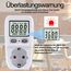 MECHEER Stromverbrauchsmesser Energiekostenmessgerät Stromzähler für Steckdose, Energiemessgerät Stromverbrauchszähler Strommessgerät 5 Modi LCD Wattmeter KWH Strommesser Überlastungswarnung 3680W
