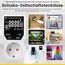 Offgridtec Digitaler Timer-Steckdosenadapter mit LCD-Display, Schuko-Stecker-Timer mit 18 konfigurierbaren Programmen, Zufalls- & Countdown-Modus, manueller/automatischer Steuerung, 230V 16A 3680W