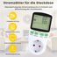 Offgridtec Stromzähler für Steckdose, PV-Zähler für Balkonkraftwerk, Echtzeit Stromverbrauchmessung, Einspeisungsmessung, Energie-Monitor, Max Last: 16A 3680W, LCD-Display, Präzise Leistungsmessung