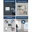 Beok Thermostat WiFi Für Elektrische Fußbodenheizung Raumthermostat Fussbodenheizung Smart Heizungsthermostat Digital Kompatibel Alexa Echo, Google Assistant Tuya WLAN App 16A TOL47WIFI