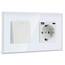 BSEED Wandschalter + 16 A Schuko-Stecker mit 1 Port Typ C und 1 USB-Anschluss, Drucktasten-Lichtschalter