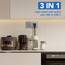 BSEED Lichtschalter mit Steckdose 1 Fach 1 Weg, 16A Schuko USB-Anschluss (Max. 2.1A Typ-C Port) Grau, Physischer Unterputz Wandschalter