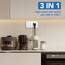 BSEED Wandschalter + 16 A Schuko-Stecker mit 1 Port Typ C und 1 USB-Anschluss, Drucktasten-Lichtschalter