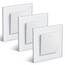 BSEED Lichtschalter 1 Fach 2 Wege Glas Lichtschalter Unterputz Taste Schalter Wechselschalter Weiß Kristall Kippschalter 3Pack