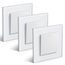 BSEED Lichtschalter 1 Fach 3 Wege Glas Schaltumschalter Unterputz Taste Schalter Kreuzschalter Weiß Kristall Kippschalter 3Pack