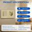 BSEED Wandschalter mit Goldstecker, 1 Gang, 1-Wege-Wandschalter + 16 A Schuko-Steckdose mit 1 Port Typ C und 1 USB-Anschlüssen, 16 A Drucktasten-Lichtschalter