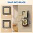 BSEED Lichtschalter mit Steckdose 1 Fach 3 Wege,Wandschalter mit 16A Schuko Steckdose mit USB Anschluss (Max. 2.1A) Typ C Port, Lichtschalter Unterputz Wechselschalter mit Steckdose Gold- 157mm