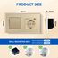 BSEED Lichtschalter mit Steckdose 1 Fach 2 Wege,Wandschalter mit 16A Schuko Steckdose mit USB Anschluss (Max. 2.1A) Typ C Port Gold,Physische Unterputz Wechselschalter mit Steckdose- 157mm
