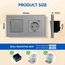 BSEED Lichtschalter mit Steckdose und USB Anschluss (Max. 2.1A) - 1 Fach 2 Wege Wandschalter, 16A Schuko, Typ C Port, Grau, Physische Unterputz Wechselschalter - 157mm