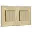 BSEED Lichtschalter 3 Fach 1 Weg +3 Fach 1 Weg Glas Lichtschalter Unterputz Taste Schalter Wandschalter Gold Kristall Kippschalter