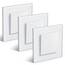 BSEED Lichtschalter 2 Fach 2 Wege Glas Lichtschalter Unterputz Taste Schalter Wechselschalter Weiß Kristall Kippschalter 3Pack