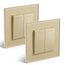 BSEED Lichtschalter 2 Fach 2 Wege Glas Lichtschalter Unterputz Taste Schalter Wechselschalter Gold Kristall Kippschalter 2Pack
