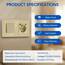 BSEED Lichtschalter mit Steckdose 3 Fach 1 Weg,Wandschalter mit 16A Schuko Steckdose mit USB Anschluss (Max. 2.1A) Typ C Port Gold,Physische Unterputz Wandschalter mit Steckdose- 157mm