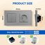 BSEED Lichtschalter mit Steckdose 2 Wege 2 Wege 10A Kristall Glas Wandschalter mit 16A Schuko Steckdose Grau 157mm