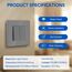 BSEED Lichtschalter 2 Fach 2 Wege Glas Lichtschalter Unterputz Taste Schalter Wechselschalter Grau Kristall Kippschalter 2Pack