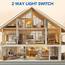 BSEED Lichtschalter mit Steckdose 3 Fach 2 Wege,Wandschalter mit 16A Schuko Steckdose mit USB Anschluss (Max. 2.1A) Typ C Port Gold,Physische Unterputz Wechselschalter mit Steckdose- 157mm