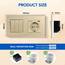 BSEED Lichtschalter mit Steckdose 3 Fach 2 Wege,Wandschalter mit 16A Schuko Steckdose mit USB Anschluss (Max. 2.1A) Typ C Port Gold,Physische Unterputz Wechselschalter mit Steckdose- 157mm