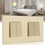 BSEED Lichtschalter 2 Fach 2 Wege +2 Fach 2 Wege Glas Lichtschalter Unterputz Taste Schalter Wechselschalter Gold Kristall Kippschalter