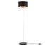 B.K.Licht - Stehlampe Vintage mit Fußtaster, Lampenschirm aus Stoff, E27 Fassung, max. 40 Watt, Leselampe, Deko Wohnzimmer, Lampe, Deckenfluter, Standleuchte, Industrial, 30x141,5 cm, Schwarz-Gold