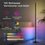 Lanmonlily LED Stehlampe mit Fernbedienung, RGBICW Stehlampe Dimmbar, mit Alexa und Google, Musik Sync, 16 Millionen Farben, 68 Szenenmodi, Stilvolle Stehleuchte für Schlafzimmer 2 Stück