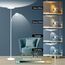 42W Stehlampe Wohnzimmer Weiß, 4200LM LED Deckenfluter mit Seitenleuchten 2700K-6500K Stufenloses Dimmen , Fernbedienung und Touch-Steuerung, Moderne Dimmbar Stehlampe für Wohnzimmer Schlafzimmer Büro