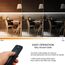 JOYLIT CCT LED-Streifen-Fernbedienung, DC 12 V/24 V, magnetisch, wandmontiert, RF-Wireless-Controller, Farbwechsel und Helligkeitseinstellung, sensibler Touch-Schieber, flimmerfreies Dimmen, Ein