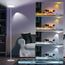 42W Stehlampe Wohnzimmer Grau, 4200LM LED Deckenfluter mit Seitenleuchten 2700K-6500K Stufenloses Dimmen , Fernbedienung und Touch-Steuerung, Moderne Dimmbar Stehlampe für Wohnzimmer Schlafzimmer Büro