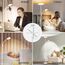 42W Stehlampe Wohnzimmer Weiß, 4200LM LED Deckenfluter mit Seitenleuchten 2700K-6500K Stufenloses Dimmen , Fernbedienung und Touch-Steuerung, Moderne Dimmbar Stehlampe für Wohnzimmer Schlafzimmer Büro
