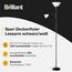 Brilliant Spari Deckenfluter mit Leselampe schwarz, weiß – LED Stehlampe – 1,8 m Standleuchte – für LED-Leuchtmittel geeignet (E27 & E14 Fassung) – mit verstellbarem Lesearm