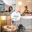 Grau LED Stehlampe , 3600LM 36W Deckenfluter Dimmbar Stehlampe Wohnzimmer 2700K-6500K Stufenloses Dimmen, Fernbedienung und Touch-Steuerung, Moderne Standleuchte für Wohnzimmer Schlafzimmer Büro