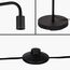 BBHome Retro Stehlampe Gebogen, Minimalistische Metall Stehlampe mit Fußschalter für Schlafzimmer, Wohnzimmer, Lesen, Büro I 165 cm I E27(Schwarz)