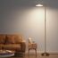 SIBRILLE Stehlampe Wohnzimmer 36W, Stehlampe Dimmbar mit Fernbedienung, 3000K-6000K Deckenfluter LED Dimmbar 175CM Hohe Stehleuchte, Leselampe für Wohnzimmer Schlafzimmer Büro, Braun