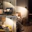 OUSFOT Leselampe Stehlampe Wohnzimmer mit Höhe 146cm 230V E27 Max 40W Retro Stehleuchte mit Metall Lampenshirm Leselampe für Büro, Schlafzimmer (ohne Glühbirnen) Schwarz