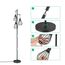 EDISHINE Stehlampe Wohnzimmer, 3-flammige Stehleuchte Dimmbar mit E27 LED-Glühbirnen, Käfig Lampenschirm aus Metall, 2700K warmweiß, Industrial Standleuchte für Schlafzimmer und Büro, 166 cm, Schwarz
