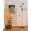SIBRILLE Stehlampe LED Dimmbar, 36W Deckenfluter LED Dimmbar 2500LM mit Fernbedienung & Berührung 2700K-6500K, 3-Licht Leselampe Moderne Stehleuchte Stehlampe für Wohnzimmer Schlafzimmer Büro Hotel