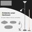 Brilliant Lampe Nerva Standleuchte titan/weiß | 2x C35, E14, geeignet für Kerzenlampen (nicht enthalten) | Mit Fußschalter