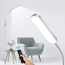 OUTON Stehlampe LED Dimmbar 15W 1500LM, Leselampe mit 4 Farbtemperatur, Fernbedienung und Touch Steuerung, 1H Timer, Leseaufgabe Beleuchtung für Wohnzimmer Schlafzimmer Büro, Silber Grau