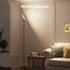 SIBRILLE Stehlampe Wohnzimmer 36W, Stehlampe Dimmbar mit Fernbedienung, 3000K-6000K Deckenfluter LED Dimmbar 175CM Hohe Stehleuchte, Leselampe für Wohnzimmer Schlafzimmer Büro, Braun