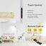 OUTON Stehlampe LED Dimmbar 15W 1500LM, Leselampe mit 4 Farbtemperatur, Fernbedienung und Touch Steuerung, 1H Timer, Leseaufgabe Beleuchtung für Wohnzimmer Schlafzimmer Büro, Silber Grau