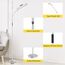 OUTON Stehlampe LED Dimmbar 15W 1500LM, Leselampe mit 4 Farbtemperatur, Fernbedienung und Touch Steuerung, 1H Timer, Leseaufgabe Beleuchtung für Wohnzimmer Schlafzimmer Büro, Silber Grau
