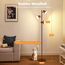 SIBRILLE Stehlampe Wohnzimmer 36W 2500LM Stehlampe LED Dimmbar, Fernbedienung&Touch-Steuerung, 2700K-6500K 3-Licht Leselampe Stehleuchte Moderne Deckenfluter LED Dimmbar für Wohnzimmer Büro, Braun