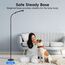 MediAcous LED Stehlampe, 12W Stehlampe Dimmbar mit Einstellbarer 2700K-5700K Farbtemperatur & 5 Helligkeitsstufen, LED Floor Lamp mit Fernbedienung, 1H Timer und Speicherfunktion (Schwarz)